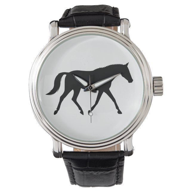 Reloj De Pulsera Caballo de Dressage en Silhouette (Anverso)
