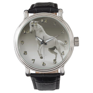 Reloj De Pulsera Caballo de yegua blanca ecuestre