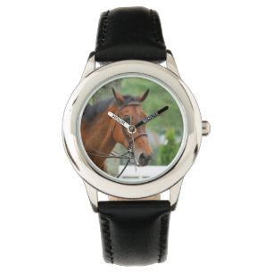 Reloj De Pulsera Caballo del árabe de la bahía