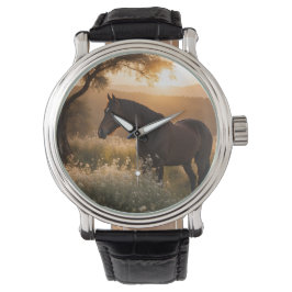 Reloj De Pulsera Caballo en el paisaje