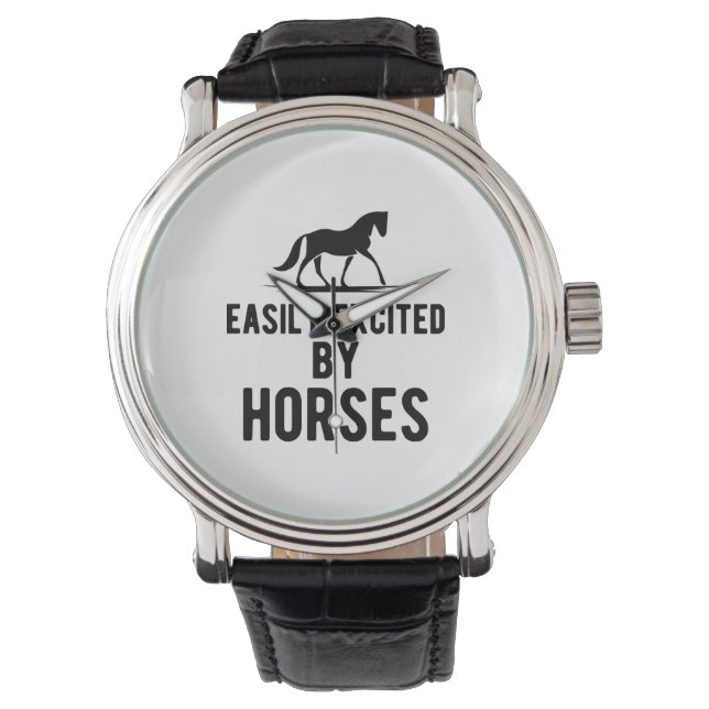 Reloj De Pulsera Caballo: excitado fácilmente por los caballos (Anverso)