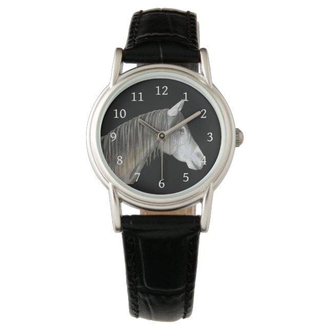 Reloj De Pulsera Caballo gris (Anverso)