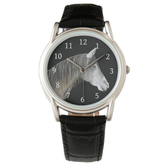 Reloj De Pulsera Caballo gris (Anverso)