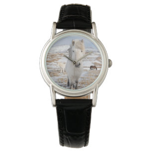 Reloj De Pulsera Caballo islandés blanco, Islandia