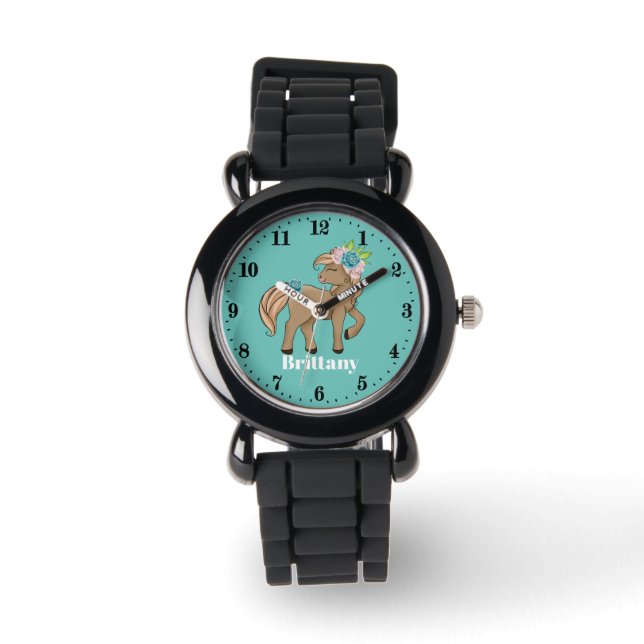 Reloj De Pulsera Caballo lindo añadir nombres chicas Watch (Anverso)