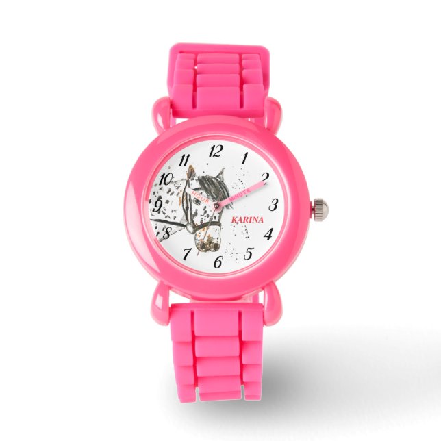 Reloj De Pulsera Caballo montado Dressage Niños ecuestres de caball (Anverso)