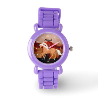 Reloj De Pulsera Caballo Mustang del Desierto Salvaje Personalizado