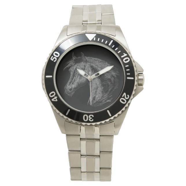 Reloj De Pulsera Caballo: negro (Anverso)