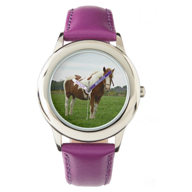 Reloj De Pulsera Caballo pintado de acuarboga (Anverso)