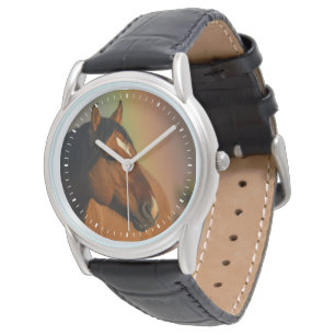Reloj De Pulsera Caballo salvaje, Luz dorada y Arcoíris