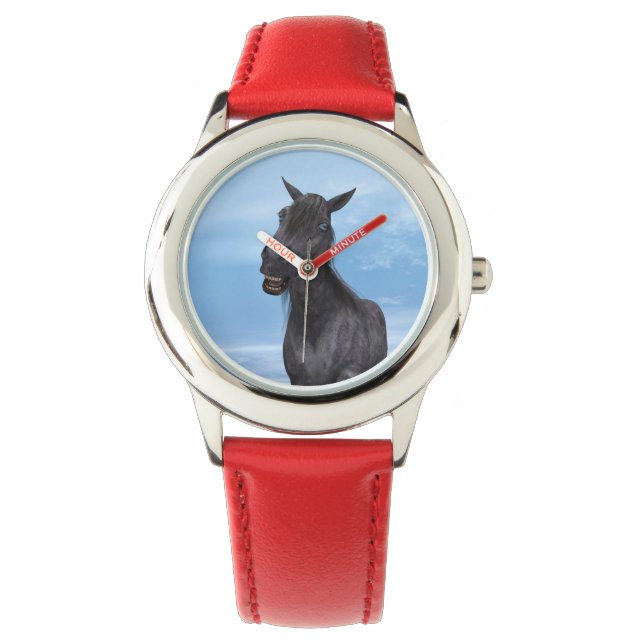 Reloj De Pulsera Caballo sonriente (Anverso)