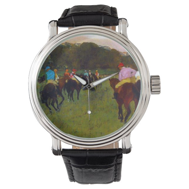 Reloj De Pulsera Caballos de carreras Edgar Degas en Longchamp (Anverso)