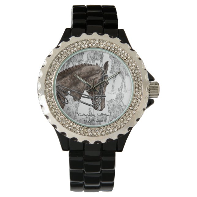 Reloj De Pulsera Caballos de Dressage recopilados FEI (Anverso)