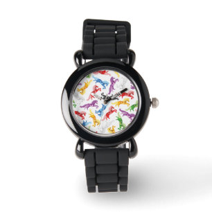 Reloj De Pulsera Caballos de salto coloreados del modelo