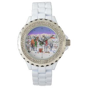 Reloj De Pulsera Caballos navidades en nieve