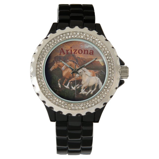 Reloj De Pulsera Caballos salvajes de Arizona (Anverso)