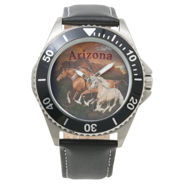 Reloj De Pulsera Caballos salvajes de Arizona (Anverso)