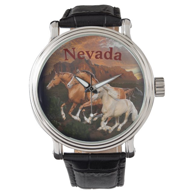 Reloj De Pulsera Caballos salvajes de Arizona (Anverso)