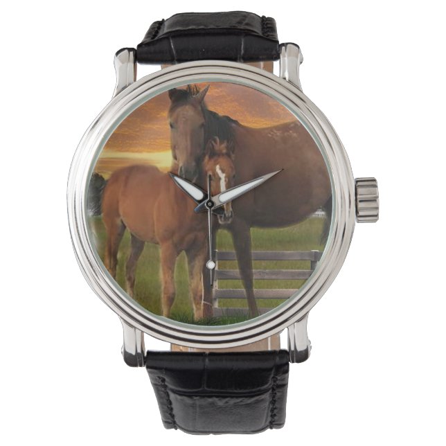Reloj De Pulsera Caballos y ponis (Anverso)