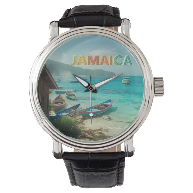 Reloj De Pulsera cabaña de pesca jamaica (Anverso)
