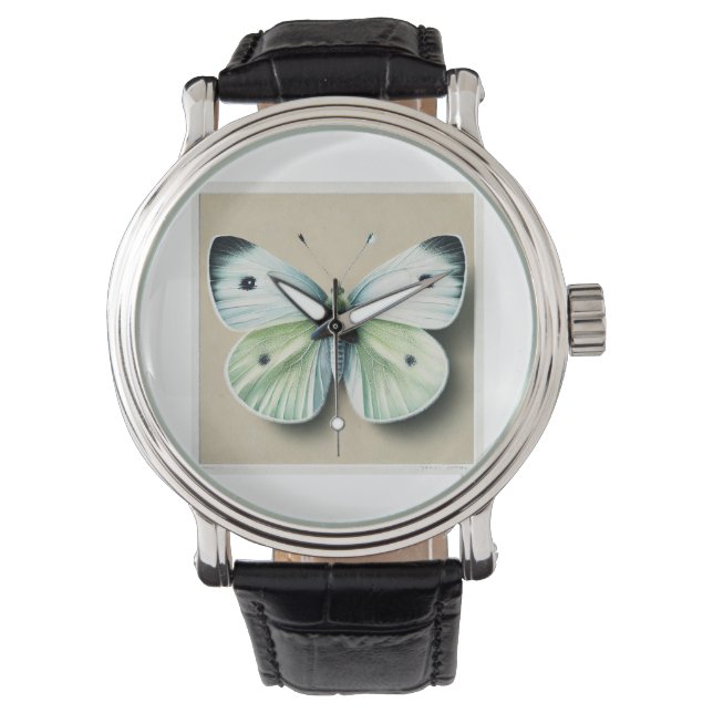 Reloj De Pulsera Cabbage white butterfly 120924IREF250 - Watercolor (Anverso)