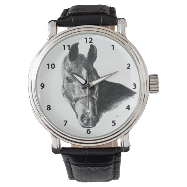 Reloj De Pulsera Cabeza de caballo gráfica (Anverso)