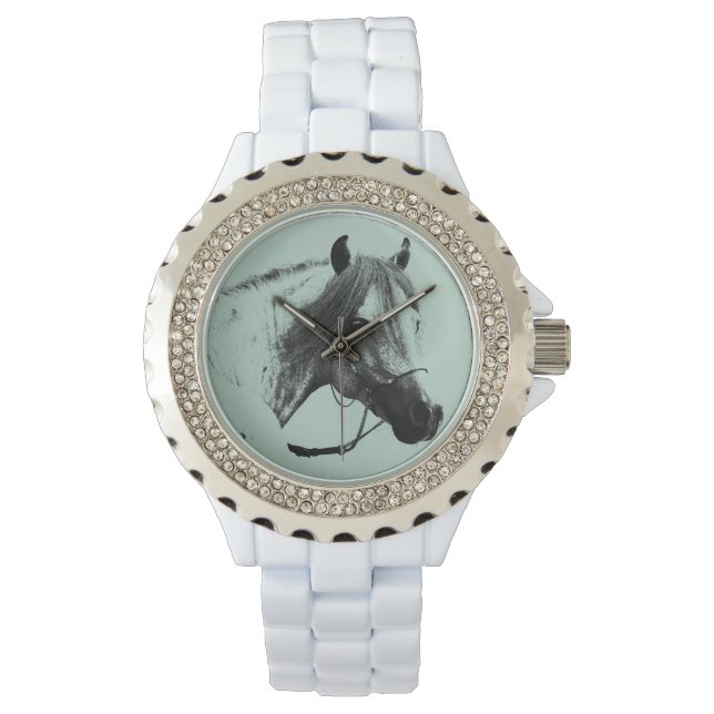 Reloj De Pulsera Cabeza de caballo gris (Anverso)