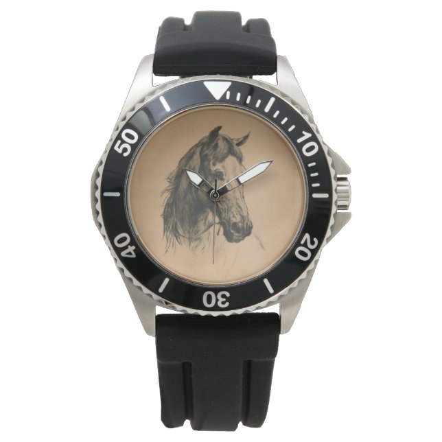 Reloj De Pulsera Cabeza de caballo (por Heywood Hardy) (Anverso)