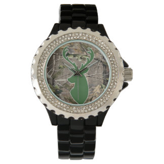 Reloj De Pulsera Cabeza de ciervo de camo de Woodland