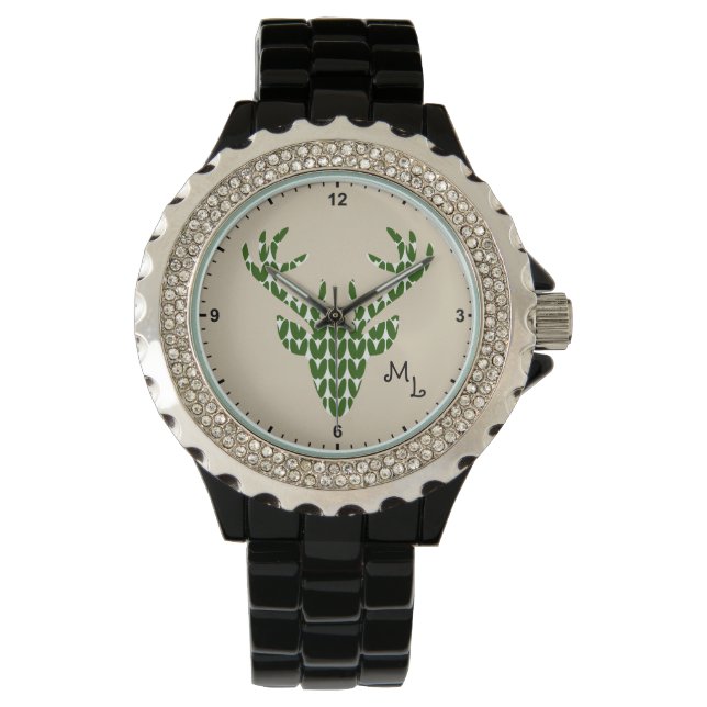 Reloj De Pulsera Cabeza de ciervo de joyería Hunter Gift Idea Marfi (Anverso)