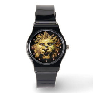 Reloj De Pulsera CABEZA DE LEÓN EN BRONCE Figurehead Barco Romano A