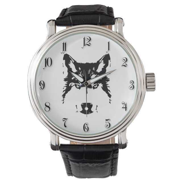 Reloj De Pulsera Cabeza de lobo (Anverso)