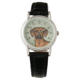 Reloj De Pulsera Cabeza de perro león africano marrón Rhodesiano