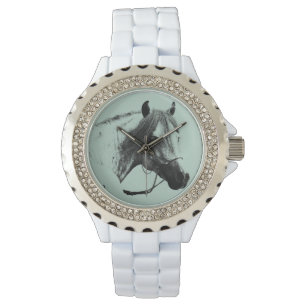 Reloj De Pulsera Cabeza gris de caballo