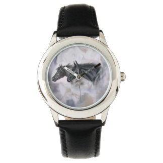 Reloj De Pulsera Cabezas de caballo de bellezas negras