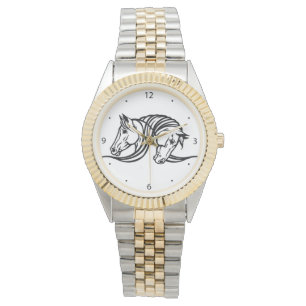 Reloj De Pulsera cabezas de dos caballos
