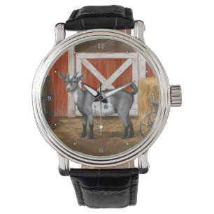 Reloj De Pulsera Cabra manchada de gris suave