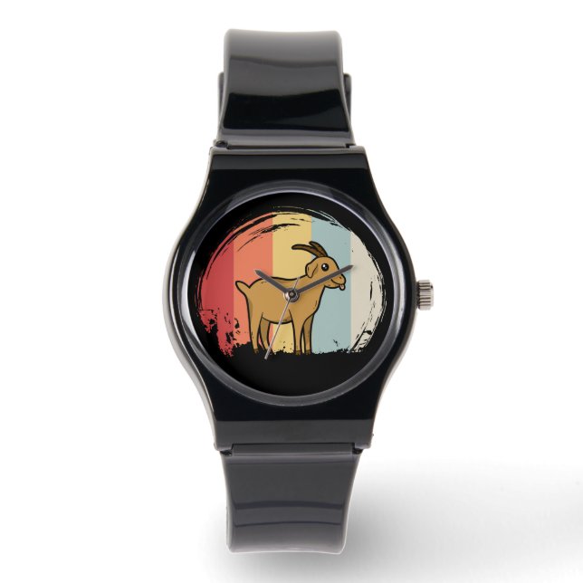 Reloj De Pulsera Cabra Retro Adorable (Anverso)