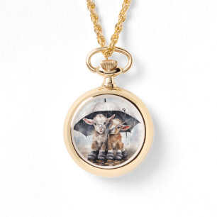 Reloj De Pulsera Cabras del día de lluvias torrenciales