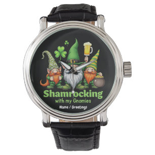 Reloj De Pulsera Cabrón con My Gnomies Funny St. Patrick's