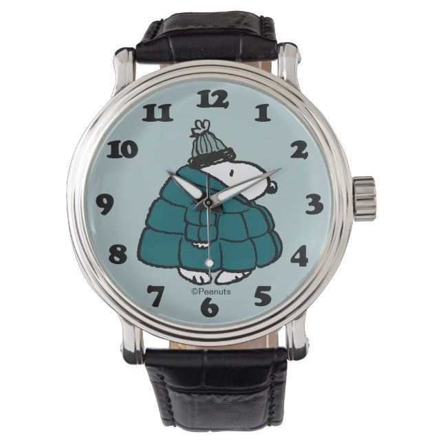 Reloj De Pulsera Cacahuetes | Chaqueta Snoopy Winter Puffer (Anverso)