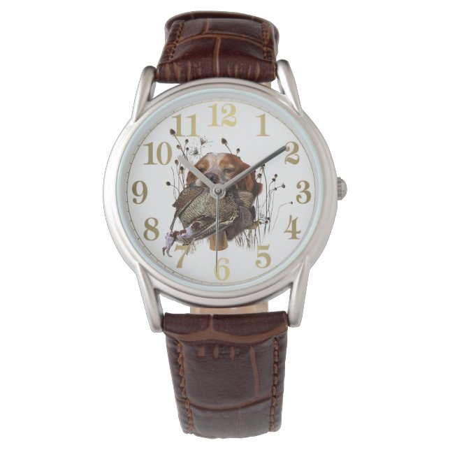 Reloj De Pulsera Cacería de Woodcock con el español británico (Anverso)
