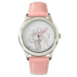 Reloj De Pulsera Cachorro con Personalizado de niño feliz