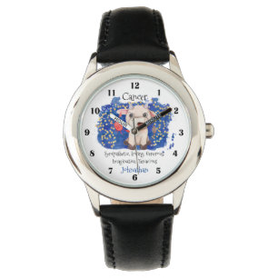 Reloj De Pulsera Cachorro de cangrejo cúrcuma de zodiaco