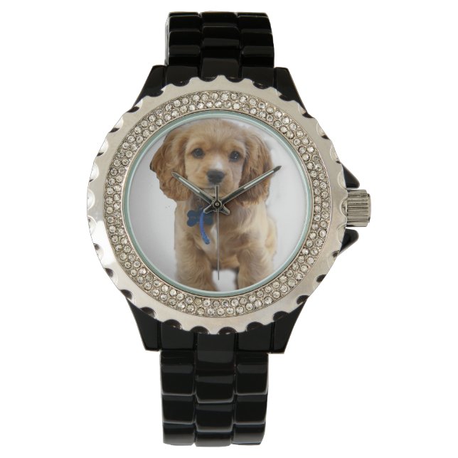 Reloj De Pulsera cachorro de cocker spaniel (Anverso)