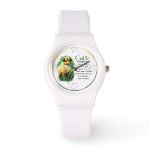 Reloj De Pulsera Cachorro de collie tostado