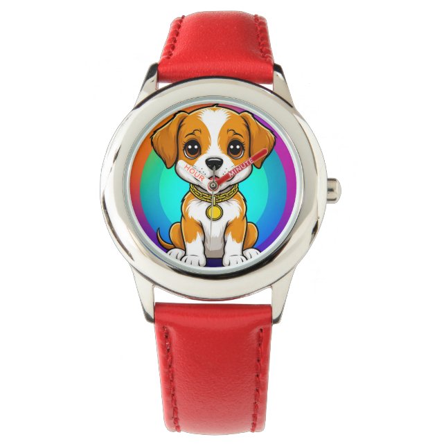 Reloj De Pulsera Cachorro de dibujos animados adorable (Anverso)