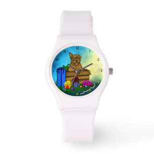Reloj De Pulsera Cachorro en una caja , Feliz Navidad