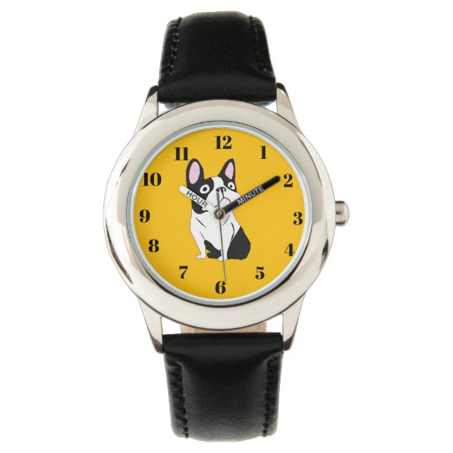 Reloj De Pulsera Cachorro lindo, amarillo (Anverso)