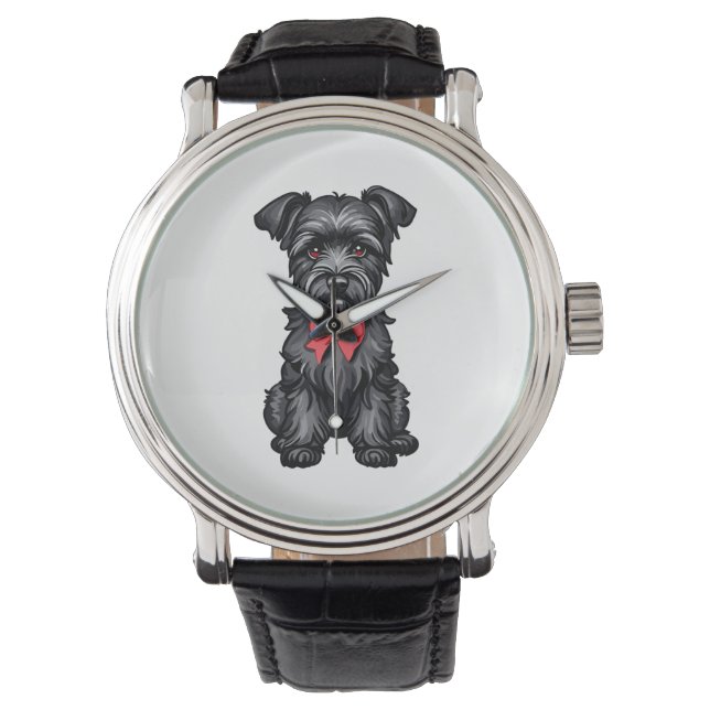 Reloj De Pulsera Cachorro Schnauzer miniatura (Anverso)